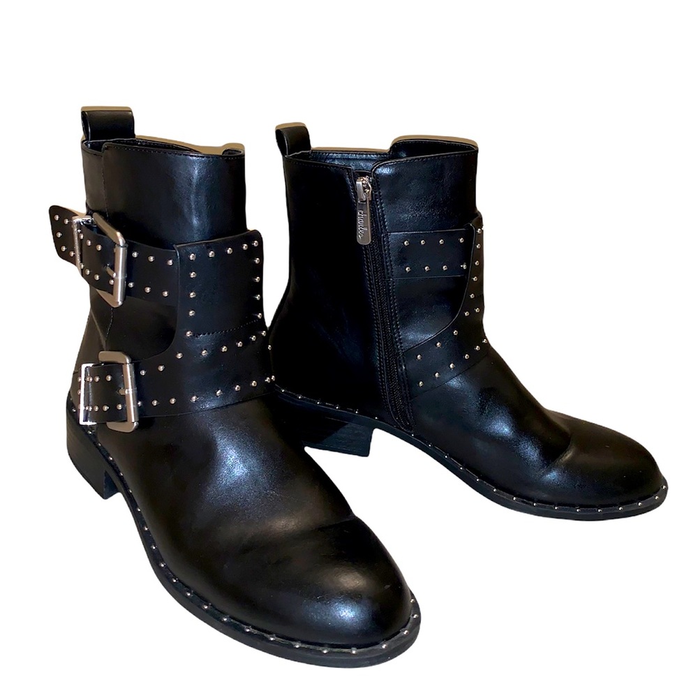CHARLES by Charles David Womens Tupper Studded Ankle Boots Shoes Size 9